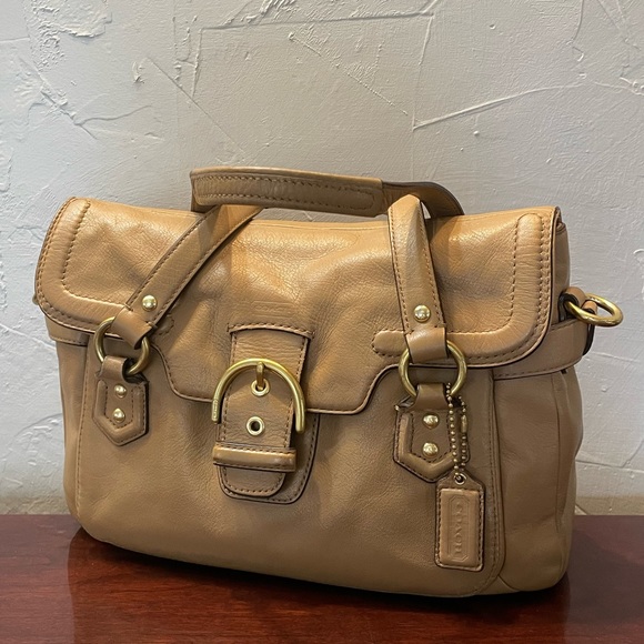 Coach Handbags - Coach Campbell Leather Eva Front Flap Satchel